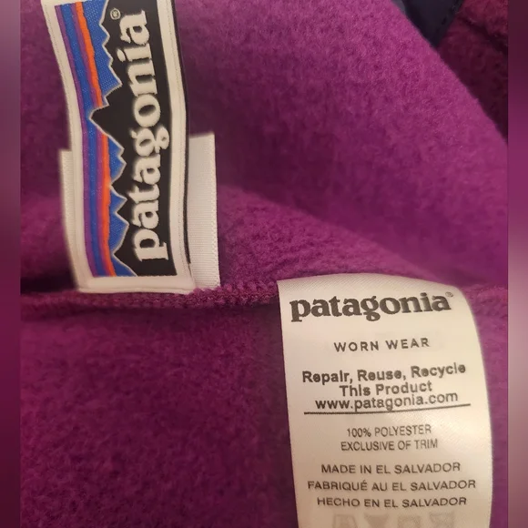 Patagonia Synchilla  Kids Sweatshirt in Burgundy and Purple - Picture 5 of 5